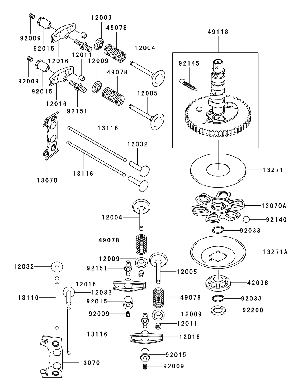 Fh580v-As11 Valve And Camshaft Diagram and Parts List for ENFORCER44 53AI3AGF750-19HP Cub Cadet Lawn Tractor